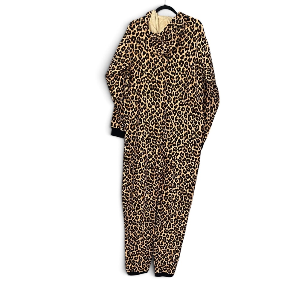 Savage X Fenty Forever Savage Hooded Jumpsuit Women XL Leopard Print NWT - Picture 4 of 13